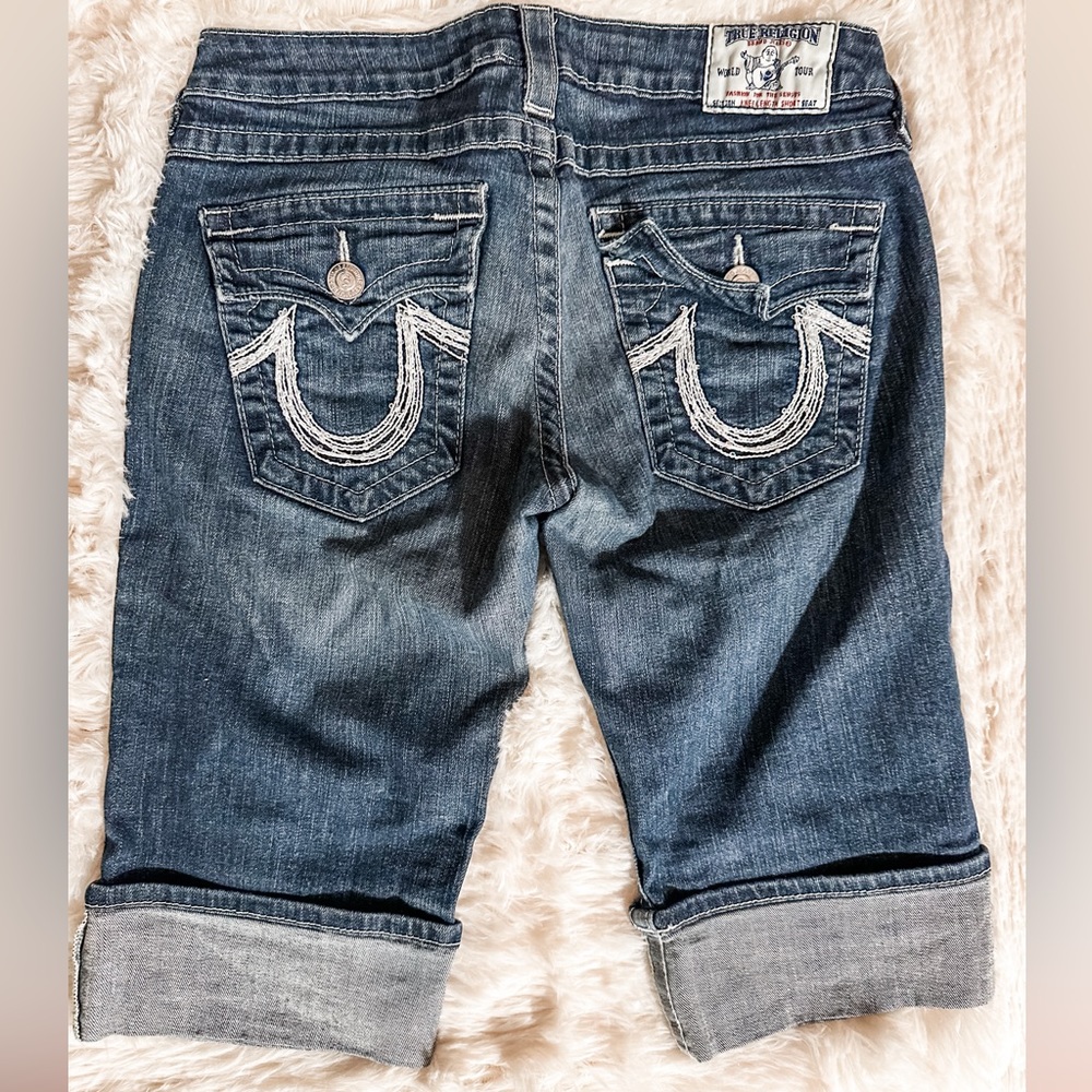 True Religion Knee Length Denim Shorts